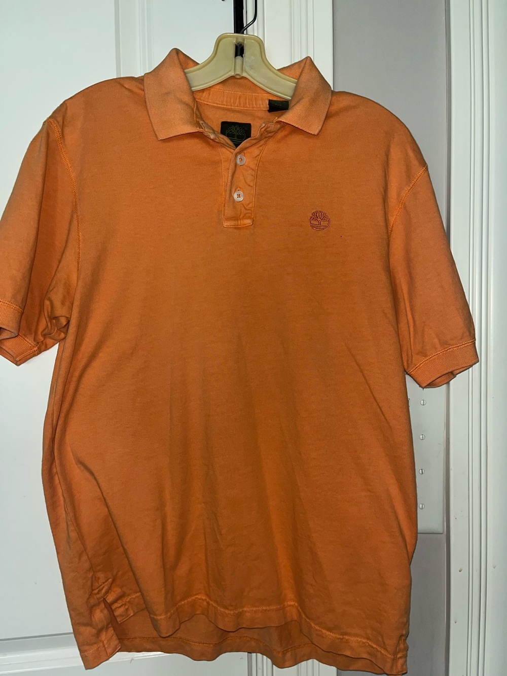 Timberland Orange Short Sleeve Polo Shirt Men's size S/P